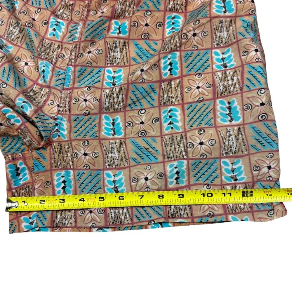 Vintage 90s Pacific Scene Patterned Multicolor Swimming Trunks Men's Medium